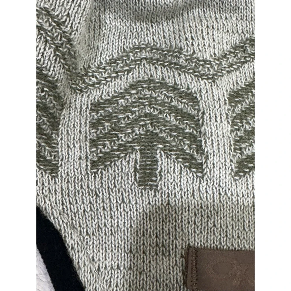 Outdoor Research OR Beanie Hat Wool Blend Lightweight Ski Cap Green Tree Pom Pom